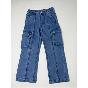 Pink Velvet Girls Blue Jeans Size 5 Carpenter Cargo